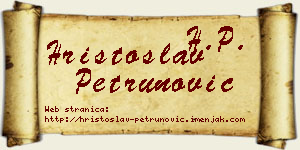 Hristoslav Petrunović vizit kartica